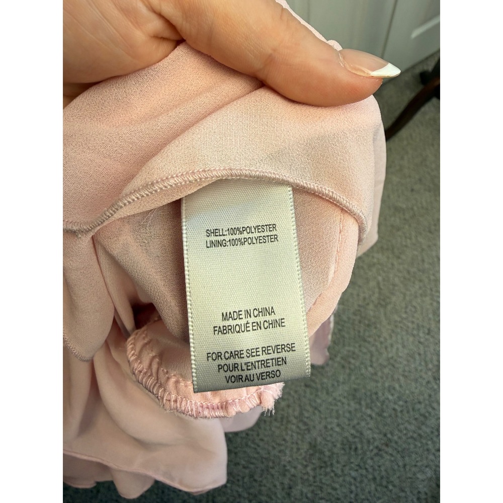 NWT Torn by Ronny Kobo Oracadia Dress Pink Ruffle Tiered Maxi Romantic Small - Picture 9 of 11